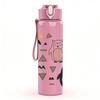 1PC Penguin Triangle Seamless Pattern 750ml Color Plastic Sports Water Bottle Leakproof Flip Straw Lid Suitable for Sports Office Home Use