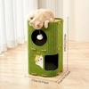 3-Level Cat Climbing Frame with House Hole - Multifunctional Felt Cat Bed Nest, Space-Saving Detachable