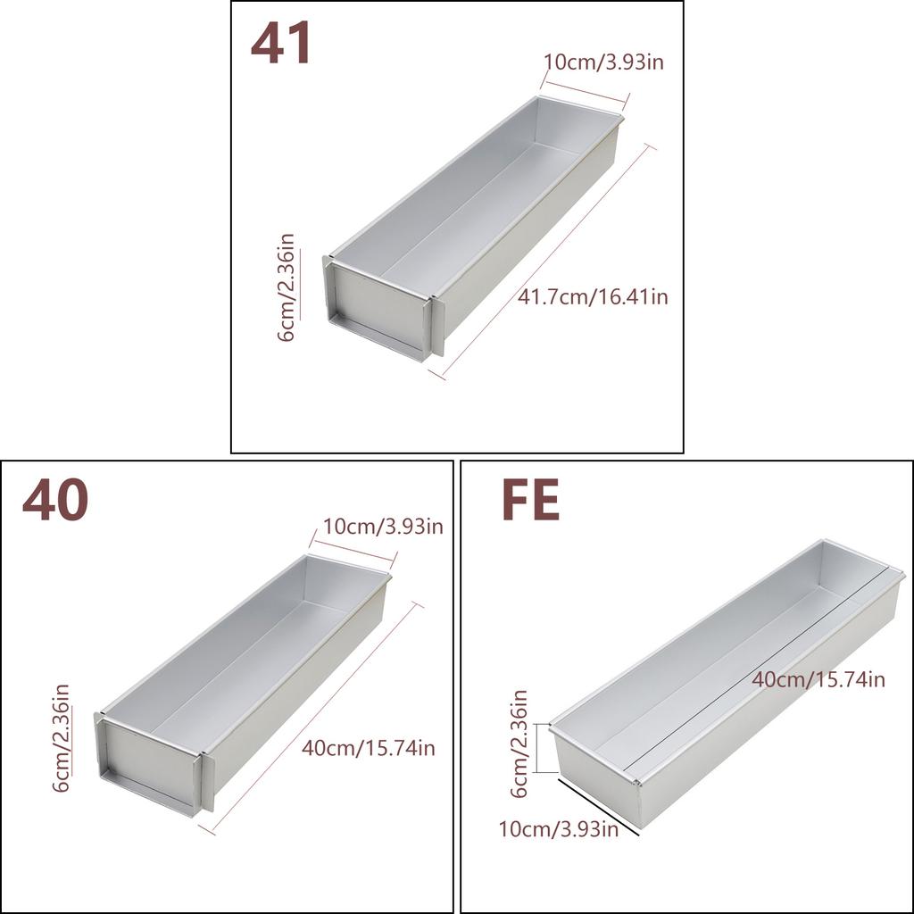 Tiramisu Maker Mold Heat Resistant Aluminum Alloy Rectangular Cake Pan Kitchen Tool For Dessert Preparation