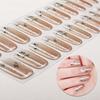 Tiras de Esmalte com Glitter com Lixa Fácil de Aplicar Remover Autoadesivas Unha Inteira Feminina Adesivo para Unhas Manicure Caseira Decoração DIY Nail Art Wrap