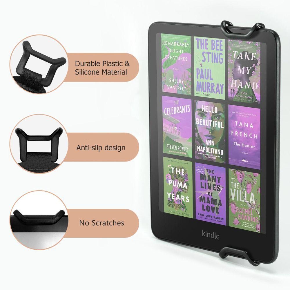 Leopard Print Tablet Hand Strap PU Leather Elastic Finger Grip Holder for Kindle/Kobo/Voyaga/Lenovo/Sony 6-8