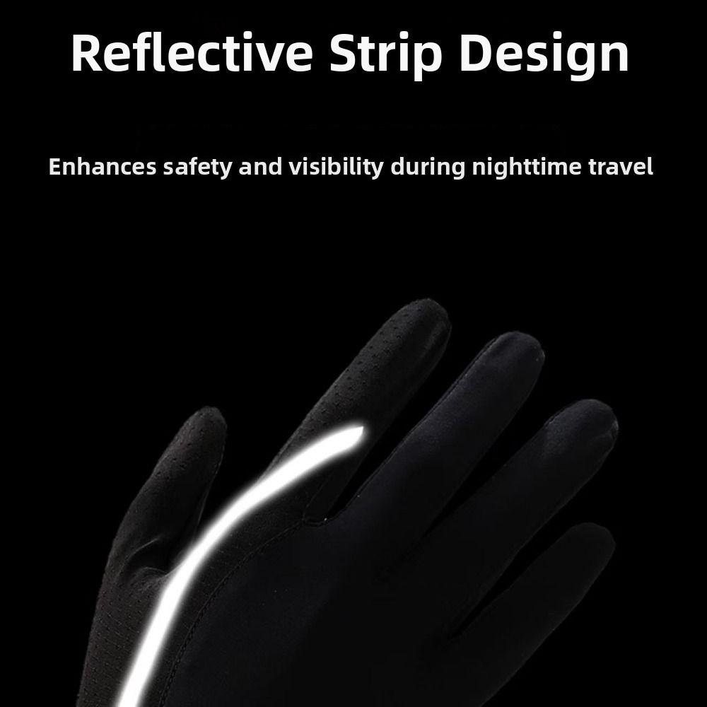 Non-Slip Sun Protection Gloves Waterproof Reflective Ice Silk Riding Gloves Lightweight highly Elastic Summer Driving Mittens