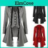 Vintage Gothic Men's Steampunk Corset Coat For Halloween Party