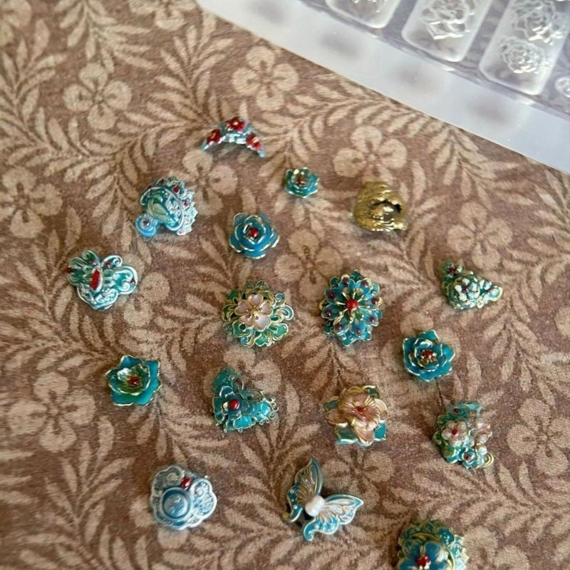 Multifunctional Nails Molds Styling Mold Flower Theme Nails Accessories Moulds Suitable for Accessories Enhancement