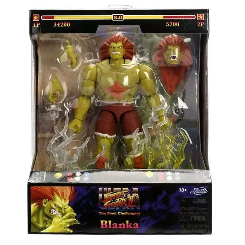 1/12 Jada Toys Blanka Sagat Vega Street Fighter Wave 4 Anime Action Figure Collection Model Statue Doll Kid Toy Custom Gifts