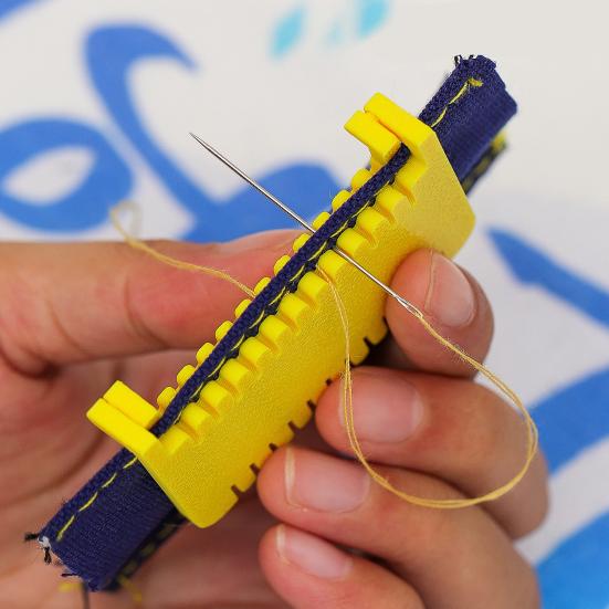 Clip-On Sewing Ruler Edge Stitch Lock And Sewing Gauge Quilting Template with 1.5mm 2mm 3mm 4mm Spacing Hand Sewing Tool for Even