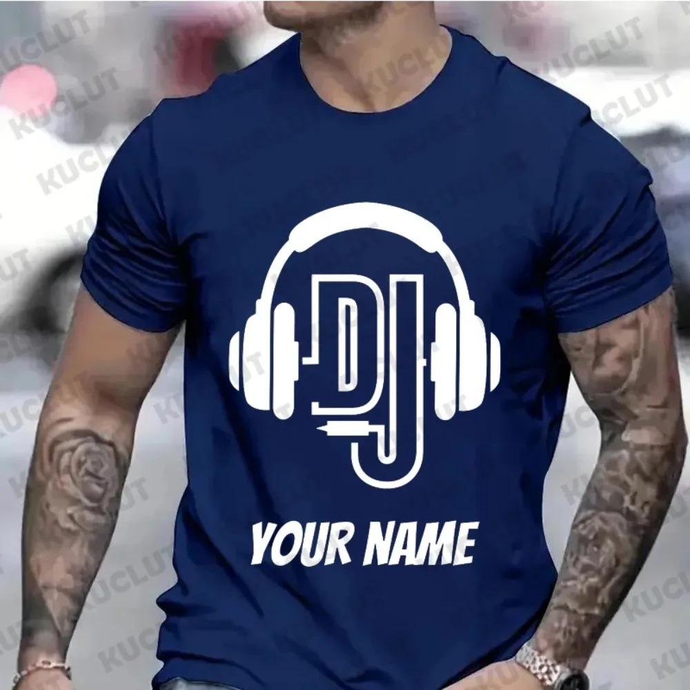 Přizpůsobené jméno Dj tričko Vlastní jméno Logo Košile pro DJ's Oblečení Vlastní personalizovaný dárek pro muže Hudební dárek Dj DIY trička