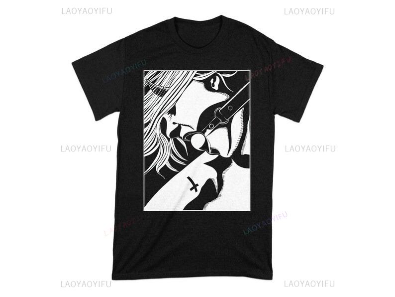 Bad Sinner Nun Unholy Nun Unisex Printed Unique Tshirt Allmatch Stretchy Shortsleev Casual Oneck Tops Loose Aesthetic Tshirt