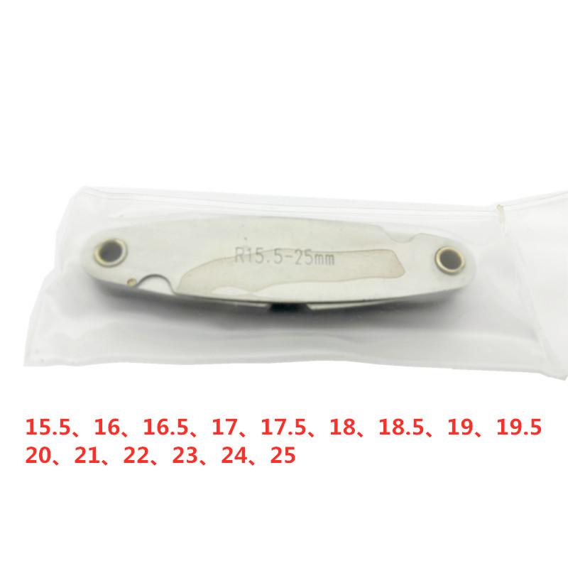 Radius Gauge Template R1-6.5, 7-14.5, 15-25, 26-80 Arc Measuring Tool.