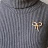 Versatile Twisted Bowknot Collar Pin Charm Fashionable Brooch Ornament Trendy Party Dress Decoration for Women and Girls
