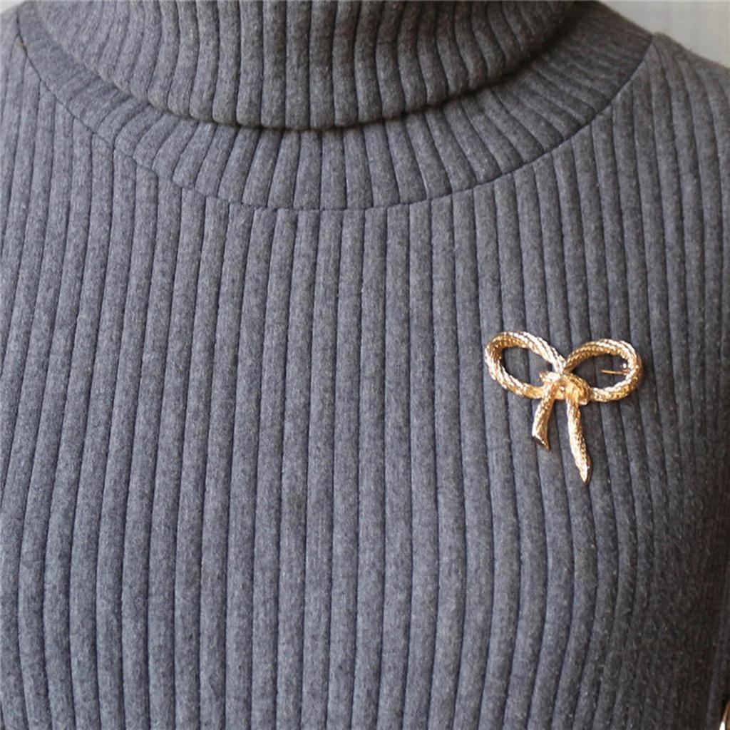 Versatile Twisted Bowknot Collar Pin Charm Fashionable Brooch Ornament Trendy Party Dress Decoration for Women and Girls