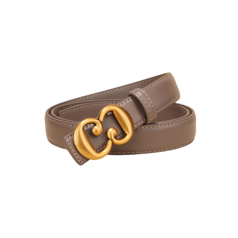 

Новый женский ремень из натуральной кожи с узором «крест», модный, универсальный, с гладкой пряжкой, женский повседневный ремень для джинсов 105cm