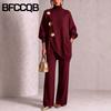 Women's Fashion Casual Autumn Winter Long Sleeve Pants Suits
