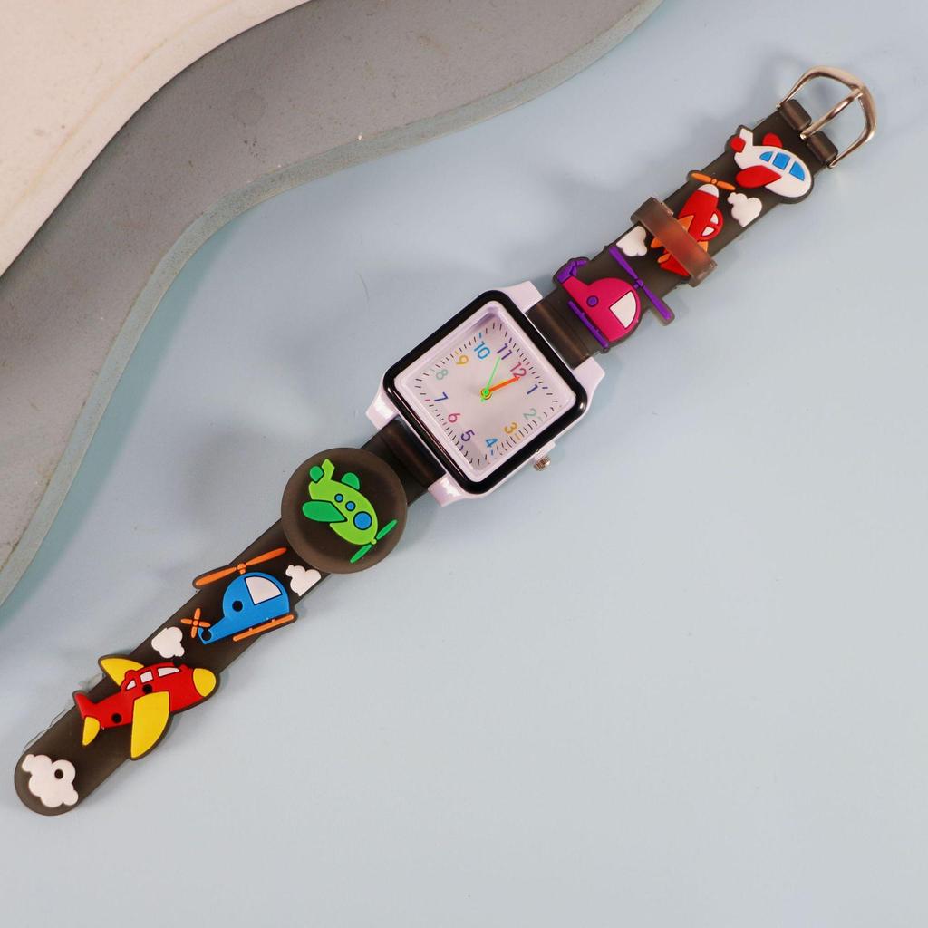 Cartoon Luminous Quartz Watch for Elementary Kids - Heart Design, Electronic & Pointer Display