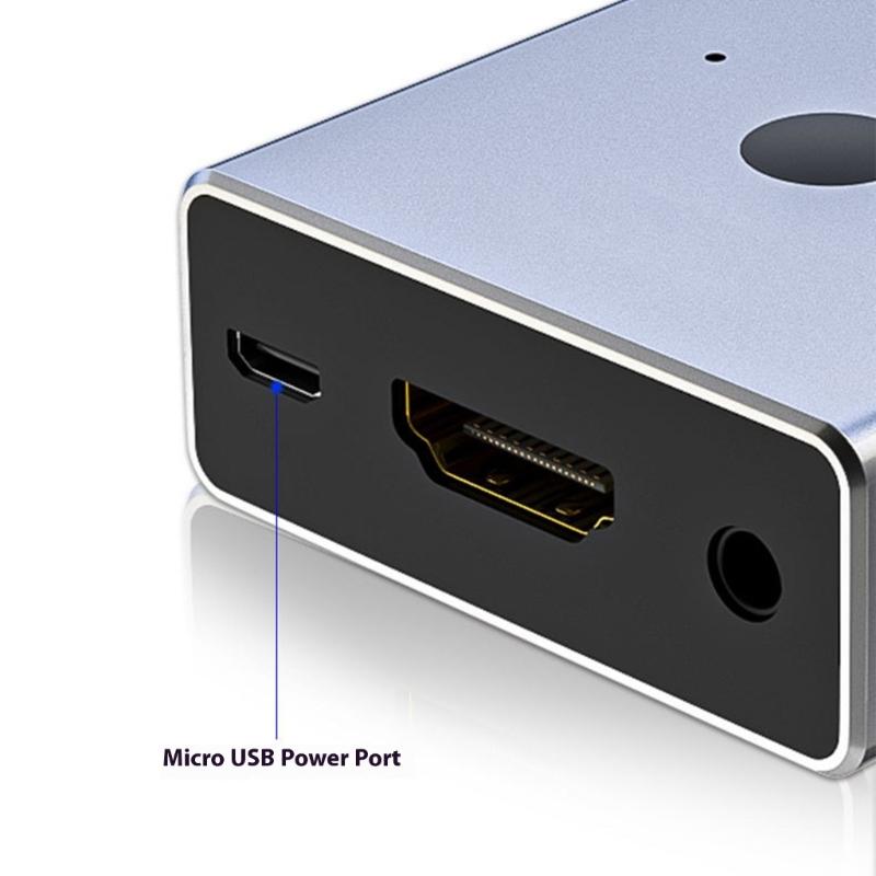 Metal 4K60Hz For HDTV Switcher With Intelligent Chip 2 Way Auto Signal Switching for Gaming Consoles