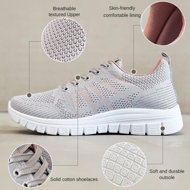 Fashion 2025 Women's Casual Sneakers Comfortable Breathable Platform Shoes Fashion Women Versatile Lace-up Shoes Female Footwear