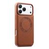 Luxury Business Magnetic Flip Cards Solt Leather Phone Case for iPhone 17 Pro Max 16 15 14 13 Shockproof for Magsafe Slim Cover