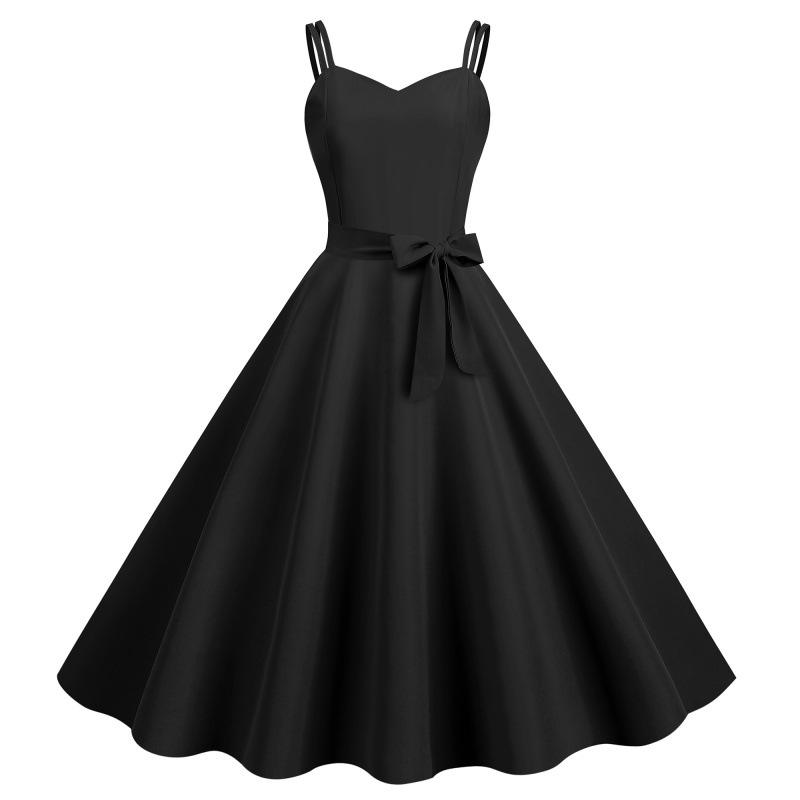 2023 Retro Hepburn Swing Dress - Sexy Summer Suspender Style