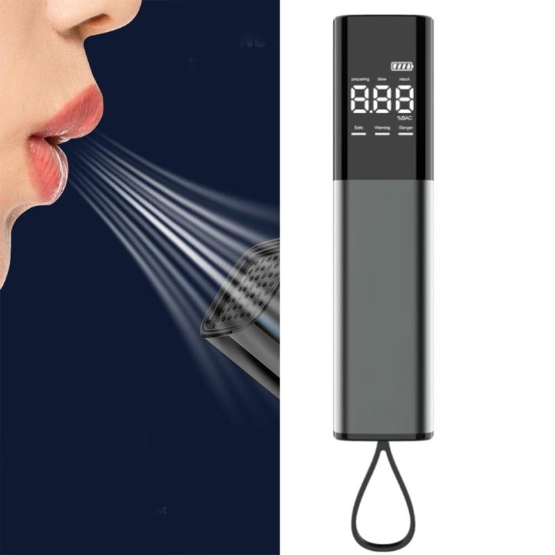 Quick Response Blowing Alcoholicity Tester Professional LCD Digital Display Drunk Driving Detector Portable Breathalyzer