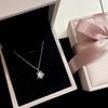 S Zircon Snowflake Necklace Female Collarbone Chain Simple Neck Chain Tide