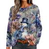 Womens  Fall Sweaters Long Sleeve Print Tops Pullover Sweaters Loose Dressy Casual Basic Clothes