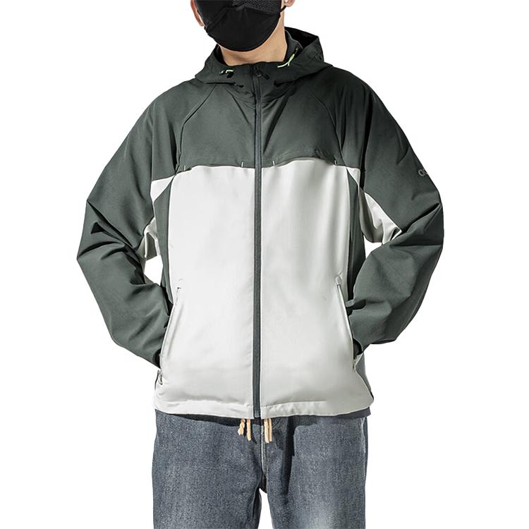 adidas Módní Pohodlná Všestranná Bunda s Kapucí Unisex Bundy Zelená KA2557