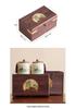 Classic Green Hill Ceramic Tea Caddy Gift Box - Empty Storage Jar for Black & Green Tea with Custom Logo