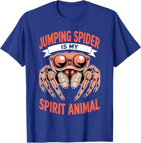 Jumping Spider Art for Unisex Women Boys Fashion Jumping Spider Lover TShirt Y2k Humorous Short Sleeve Saying Tee Novelty Apparel