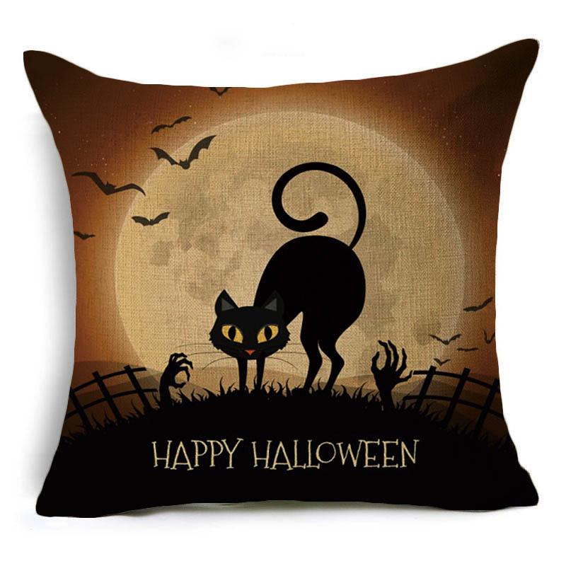 New Halloween Pillow Cover Car Sofa Pillow Linen Cushion Premium Durable Quality Useful Practical Reliable Efficient 45*45cm