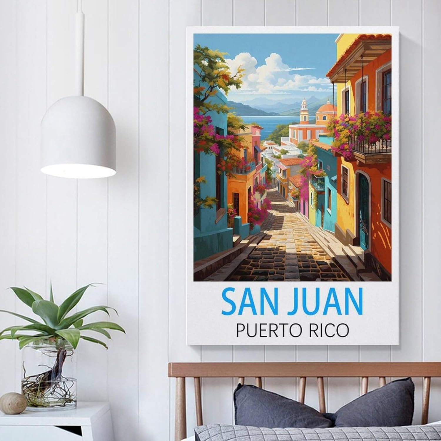 

San Juan Puerto Rico Vintage Travel Posters 08x12inch(20x30cm) Canvas Art Poster And Wall Art Picture Print Modern Family Bedroom Decor Posters 12L x 8W
