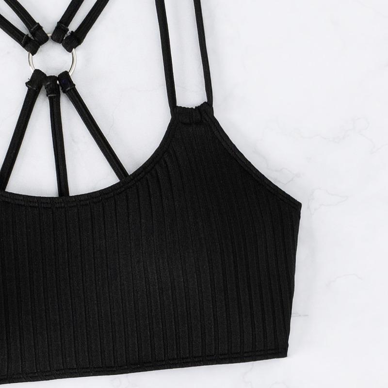 New Pit Strip High Waist Cross Hollow Sexy Bikini Swimsuit Swimsuit