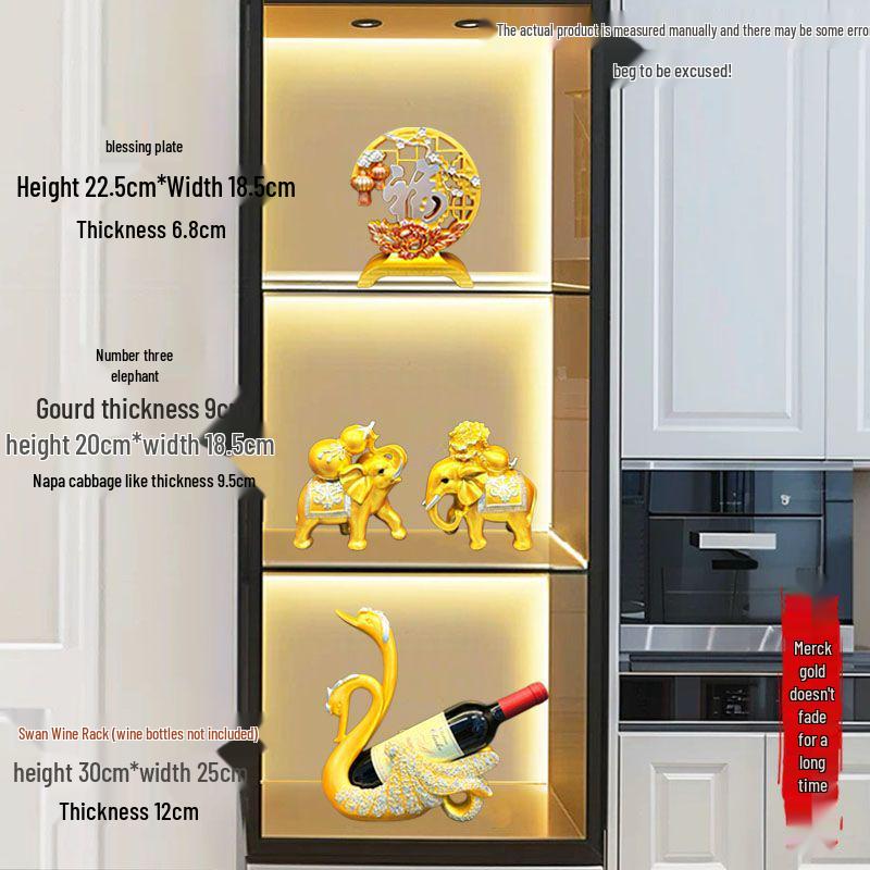 Luxury Wine Cabinet Ornaments for Living Room Entrance Decoration