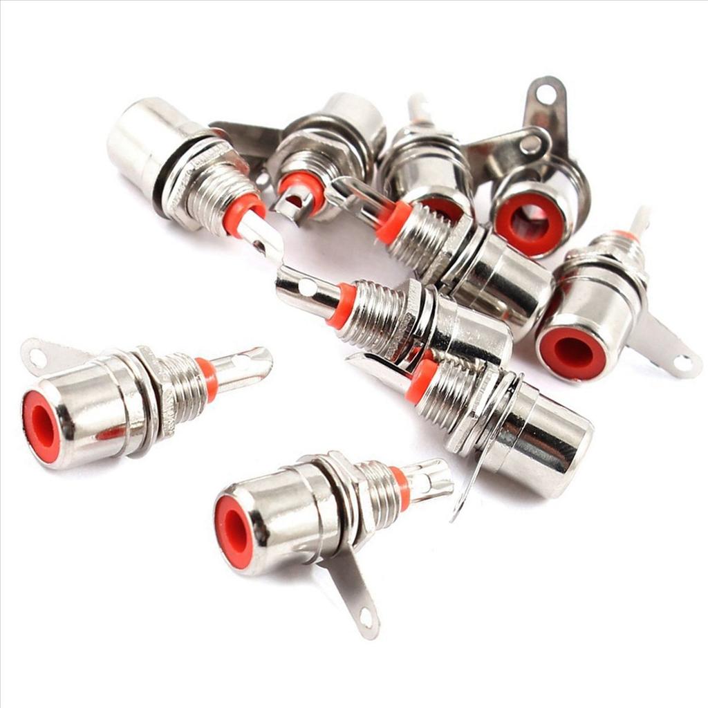 A84X-RCA Phono Chassis Panel Mount RCA Female Connector Socket 40 Pcs