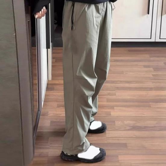 Pánské cargo kalhoty Tenké Rychleschnoucí Outdoorové Cestovní Kempingové Kalhoty Volné Pas se stahovací šňůrkou Jednobarevné s kapsami na zip Kalhoty plné délky