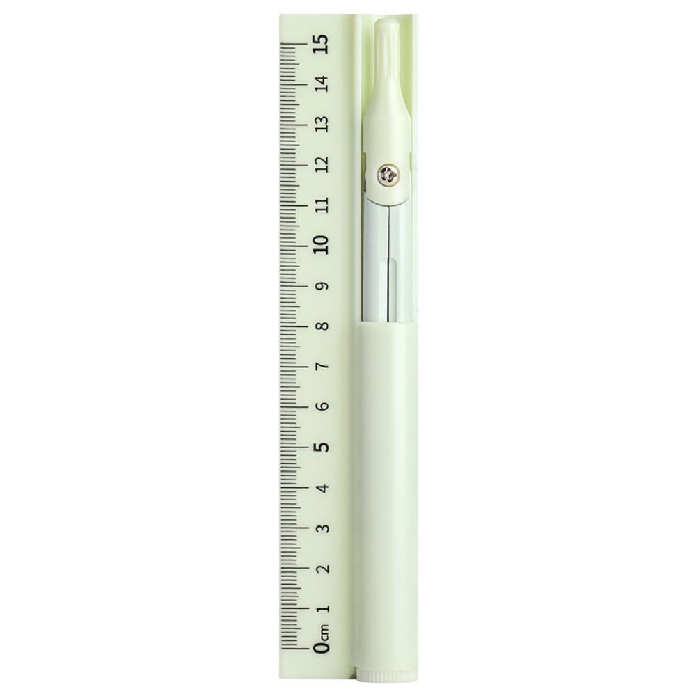 3-in-1 Drawing Ruler Dual-purpose Compass Ruler Set Office Accessories Compass Pen Stationery зелёный