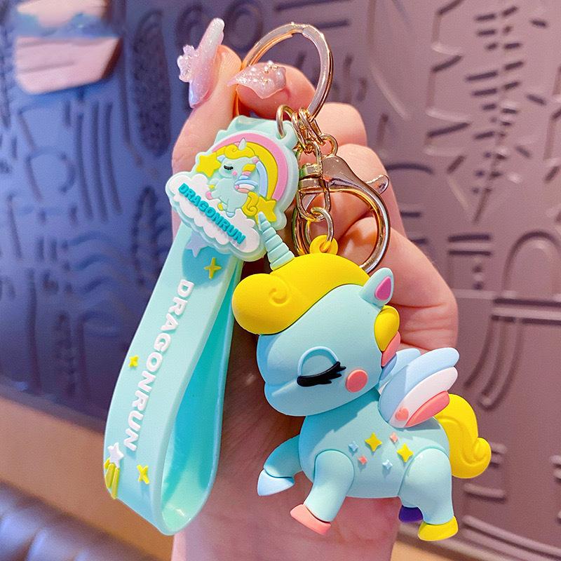 Adorable Beautifu Key Chain Bag Pendant Cute Cartoon Original Unicorn Keychain Car Key Ring Creative Gifts For Children