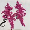 Spitzenapplikation Aufnäher Stoff 1 Paar Stickerei Blume Exquisite Borte Aufnäher Bastelaufkleber Tasche Kleid Dekoration Großhandel