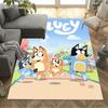 Bluey Friends Adventure Area Rug Perfect for Dormitory Foyer Study room Game Room Anti-slip Rug Anime Office Decor Perfect Birthday/Christmas Gift Ide