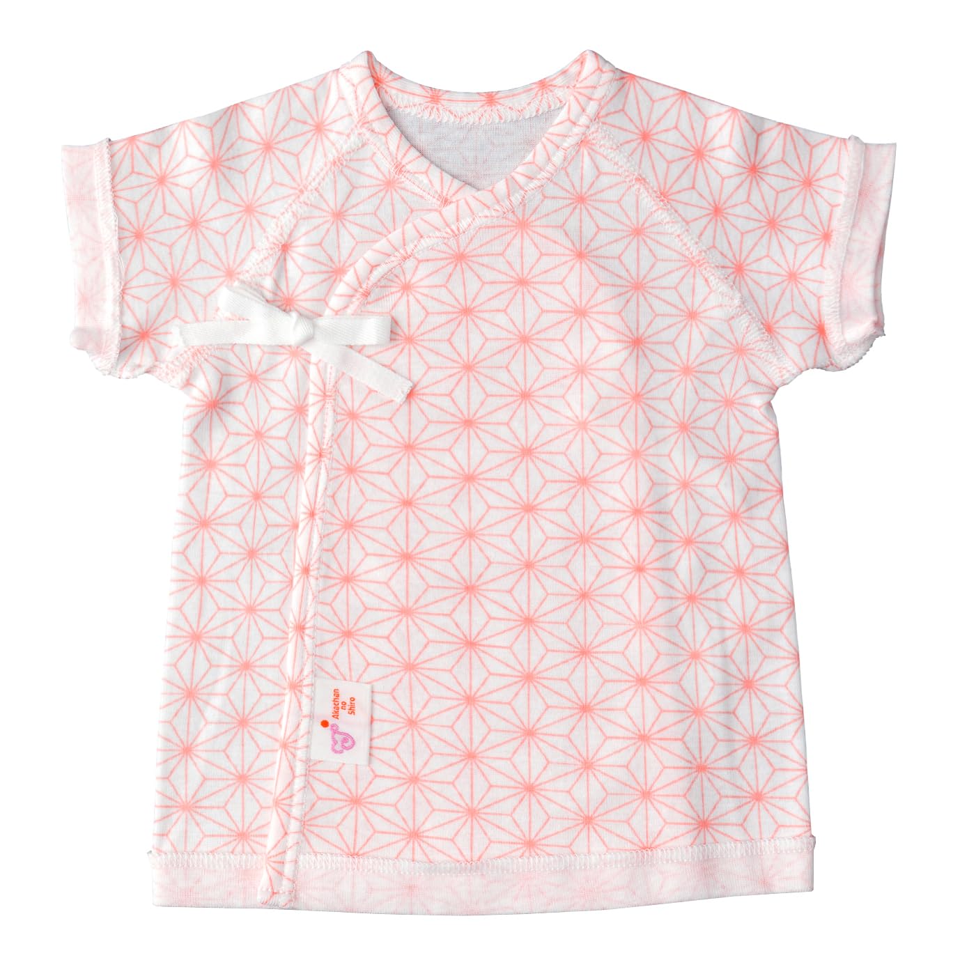 

Baby Castle Short Undershirt for Low Birth Weight Hemp Leaf Size Made in Japan Babies, Pattern, Pink, 45, рожевий