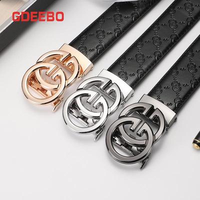 Men's Trendy Versatile Embossed Leather Belt for Business and Casual Wear