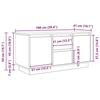 VidaXL TV Cabinet with LED Lights Artisan Oak 100x41x50 Cm, TV Stand, TV Unit, Multimedia Cabinet, TV Bench, 861417