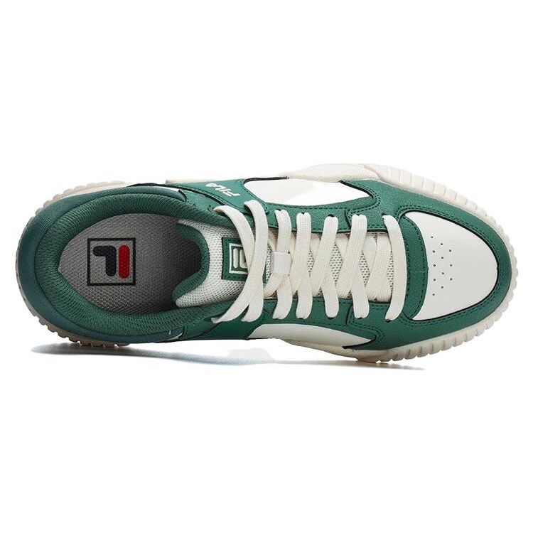 FILA Blocks Synthetic Leather Low-Top Sneakers Women sneakers Green White F12W312209FMG