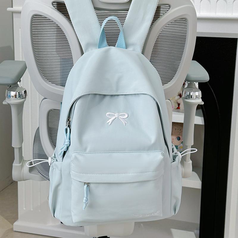 Schoolbag Japanese ins Solid Color Simple Backpack High Value Campus Lightweight Junior High School Student Versatile School Bag Backpack