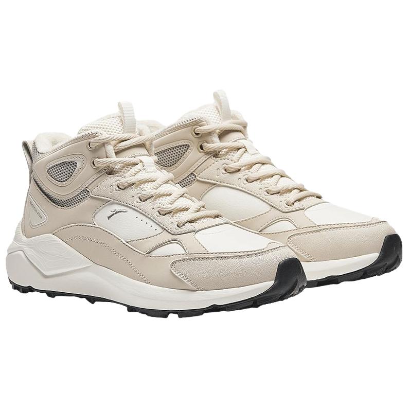 Anta Comfortable Plush Non-Slip Warm High-Top Casual Shoes Women Sneakers Mica 922448910-3