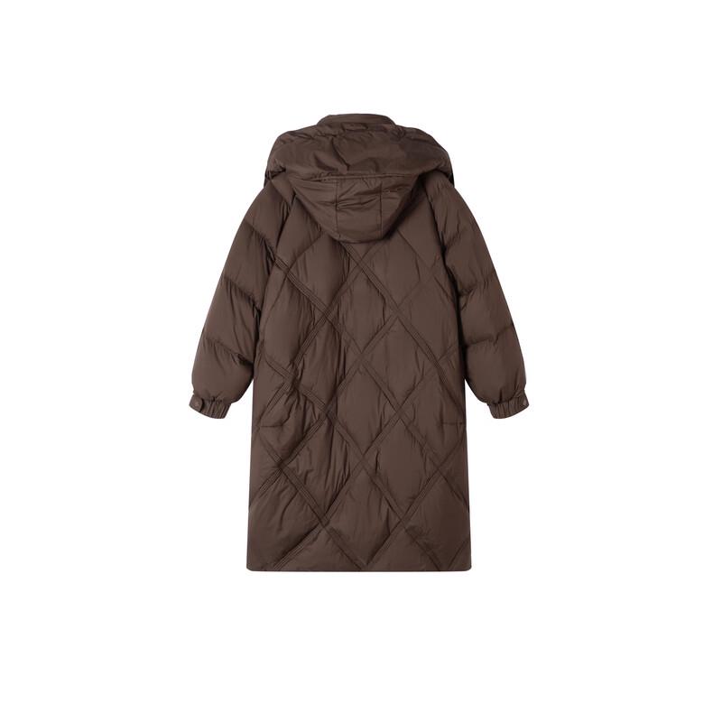Elva's Island Women's Hooded Mid-Length Down Jacket