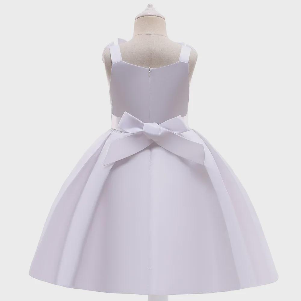 European & American Style Satin Princess Dress for Girls - Children's Day Catwalk & Piano Performance Outfit