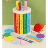 Montessori Wooden Color Sorting Toys Shape Matching Fine Motor Toys Sensory Game Early Educational Puzzle Toys for Toddlers