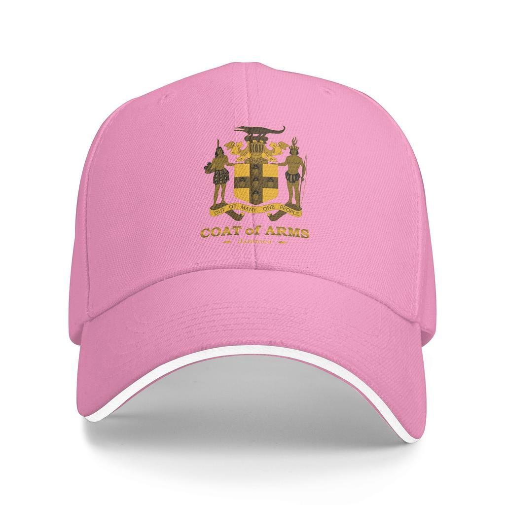 Jamaica Coat Of Arms Gold Sun Baseball Cap Summer Y2k Funny Trucker Hat For Men Women Running Hippie Baseball Caps