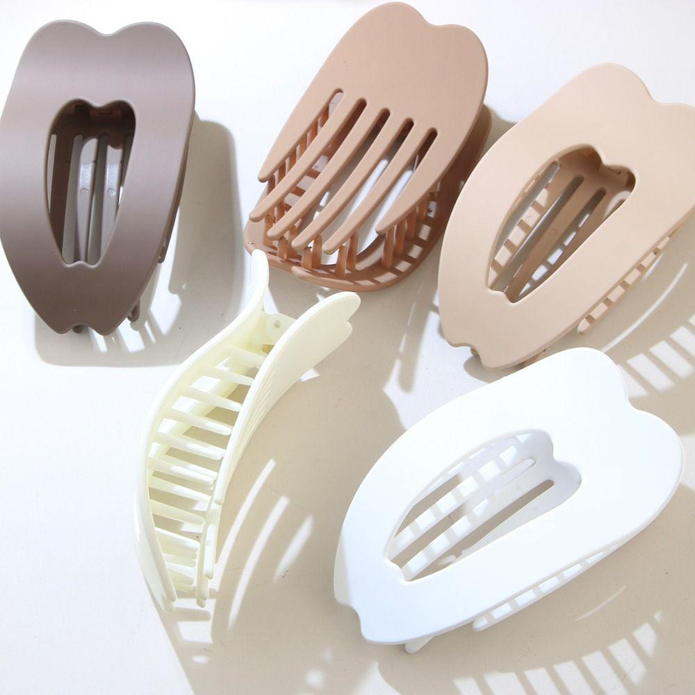 Matte Hair Claws Oval Hairpin Korean Style Barrettes  Women