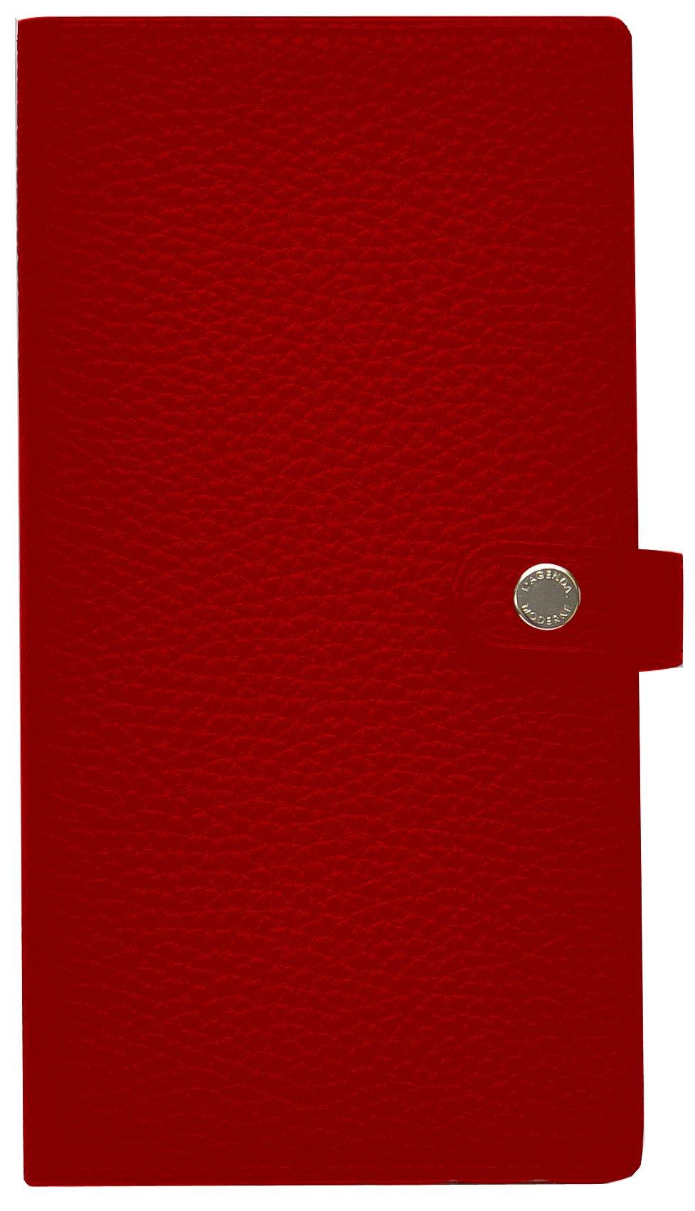 

Quo Vadis Taurillon Leather Planner Cover, 8.8x17cm, Rosso, qv88x1720rs